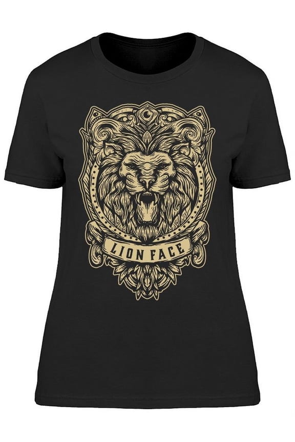 Lion Face, Logo T-Shirt Women -Image by Shutterstock, Female Medium
