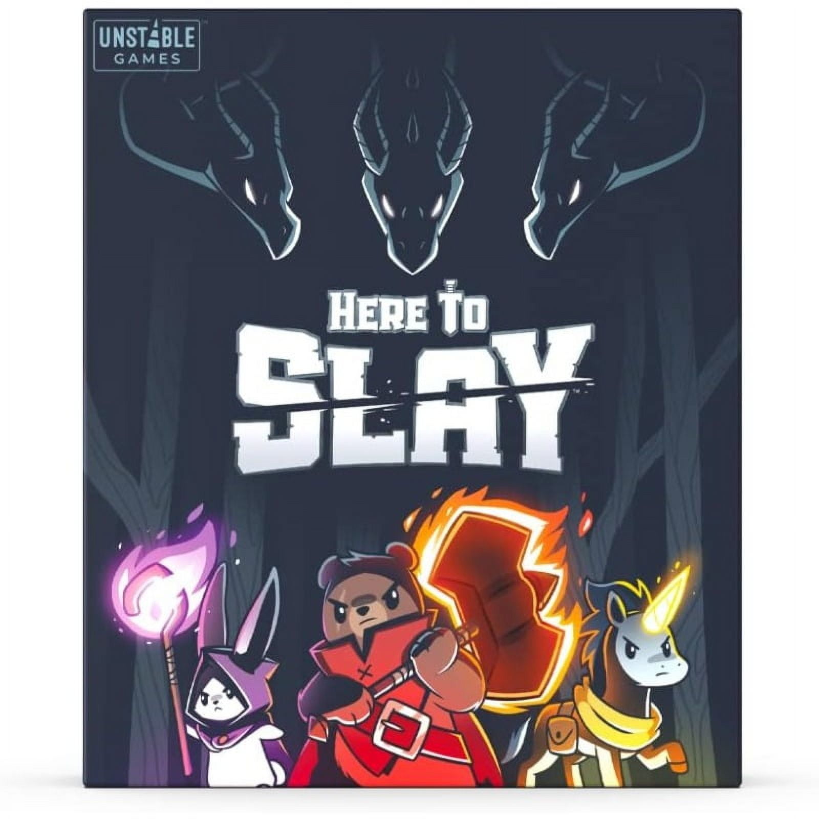 Here is the English version of Here to Slay, where basic battles and extended family gatherings are added, as well as card and board games