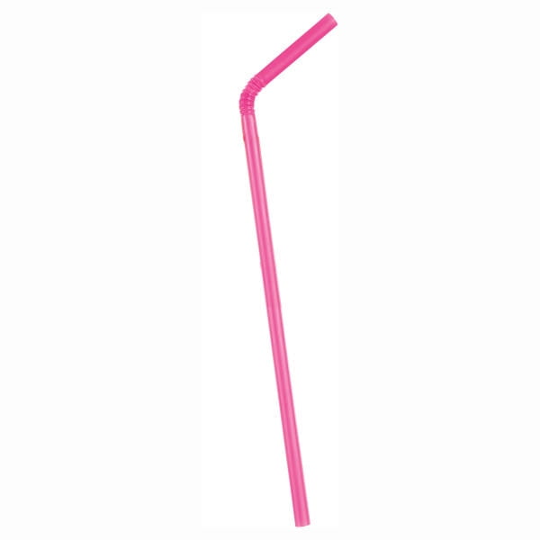 Disposable Plastic Drinking Flexible Bend Straws for Beverage, 50Pcs