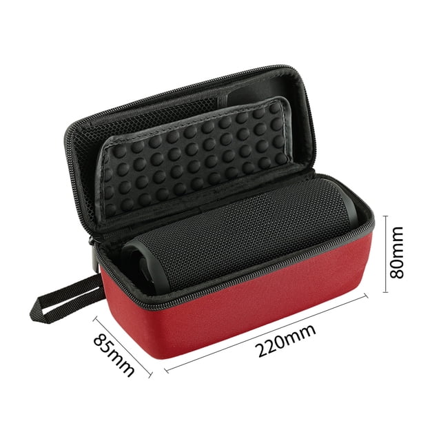Étui Rigide EVA pour JBL Flip 6 Enceinte Sans Fil Bluetooth-compatible Boîte Sac Housse de Rangement Portable Étui de Protection Antichoc Rouge