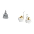 thumbnail image 1 of Escultura De Mono Buda, Figura Coleccionable En Miniatura, Estatua De Sun Wukong Para Hotel, Patio, Jardín, Cisne, Adorno De Mesa, Artesanía, Decoración De Pareja, Decoración De Mesa,, 1 of 8