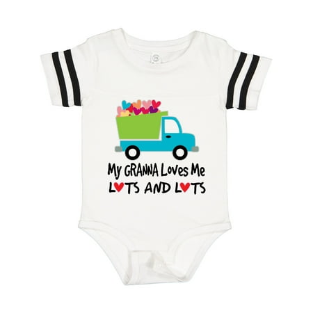 

Inktastic Granna Loves Me Lots Grandchild Gift Baby Boy or Baby Girl Bodysuit