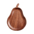 thumbnail image 1 of Plato de madera Bandeja de madera para servir Bandeja de café y té Organizador Bandeja decorativa Madera En forma de pera, 1 of 9