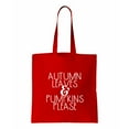 thumbnail image 1 of Autumn Leaves & Pumpkins Please, Autumn Cotton Canvas Re-Usable Shopping & Carry-All Tote Bag, 1 of 3