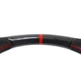 thumbnail image 6 of Ikon Motorsports Steering Wheel Compatible with 17-23 Tesla Model 3 Y Carbon Fiber & Alcantara With Red Stitching & Stripe, 6 of 7