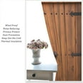 thumbnail image 5 of Rustic Wooden Curtains - Vintage Barn Door Farmhouse Cottage Pattern Decorative Curtains for Country Living Room - 42x54 Inches, 5 of 6