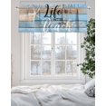 thumbnail image 7 of Blue Coastal Nautical Kitchen Valances for Windows Life Is Better at The Beach Valance Curtains&nbsp; for Kitchen /Living Room/Bedroom/ Bathroom Decor, 54"x18 " ,Rod Pocket 1 Panel, Farmhouse, 7 of 7