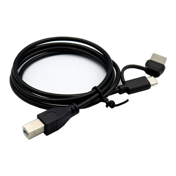 CNKOO USB +TYPE C Male to USB Type B Male Cable For Phone Printer Scanner Piano Cord 1M 3.28ft