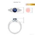 thumbnail image 5 of ANGARA Natural 1.6 Ct Solitaire Round Sapphire Celtic Knot Ring in 14K White Gold for Women (Size-7mm) | September Birthstone, Anniversary, Jewelry Gift for Women | Natural Blue Sapphire Ring, 5 of 9