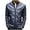 Blue, variant on XMMSWDLA Tops for Men Autumn Pure Color Stand Collar Imitation Leather Jacket Coat