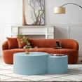 thumbnail image 6 of Williamspace Luxury Round Nesting 2 Pieces Coffee Table Set, Crescent Blue, 6 of 9