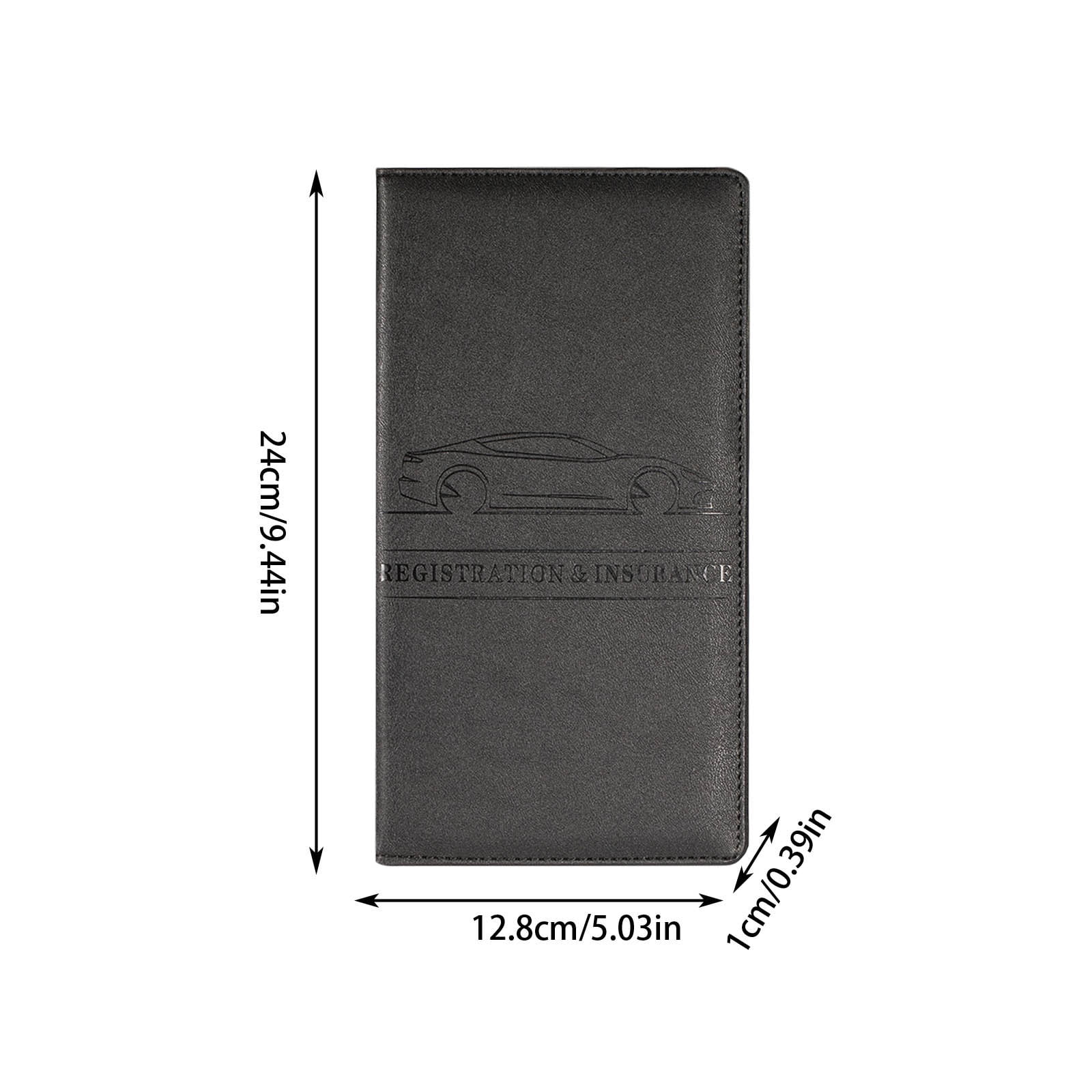 Car Registration And Insurance Holder, Leather Car Document Card Holder - View #3