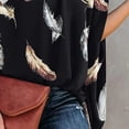 thumbnail image 4 of Chemise à Imprimé Mode, Col Roulé Femme une Épaule Blouse Oversize Femmes Col Roulé une Épaule Top Efficacité Optimale, 4 of 5