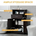 thumbnail image 3 of kleankin Modern Bathroom Floor Cabinet, Free Standing Storage Cabinet, Linen Cabinet with Drawer and Adjustable Shelf, Brown, 3 of 9