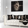 thumbnail image 2 of Designart White Abstract Fractal Design in Black - Abstract Throw Pillow - 16x16, 2 of 4