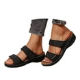 thumbnail image 3 of CAIXIA Women Sandals Women's Hook and Loop Strap Casual Sandals with Mid Heel Comfortable Walking Footwear for Ladies and Girls, 3 of 8