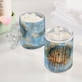 thumbnail image 5 of Gray Fish Pattern Cotton Swabs Cans Translucent Plastic Canisters Dustproof Lid for Bathroom Storage, 5 of 7