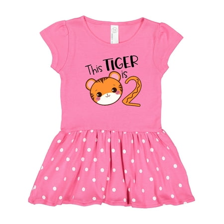

Inktastic This Tiger is 2 Cute Smiling Baby Tiger Gift Toddler Girl Dress