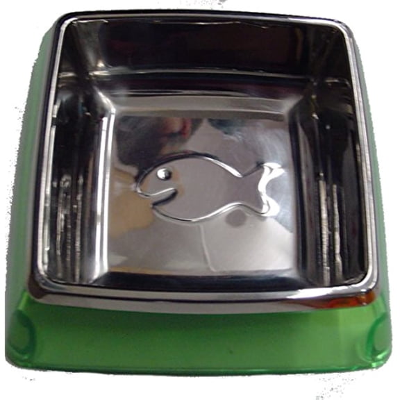 Kuji Sports 5-82013 Sm Grn Utopian Cat Bowl Pet Food Dish