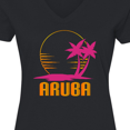 thumbnail image 4 of Inktastic Aruba Apparel for Cruise Women's V-Neck T-Shirt, 4 of 5