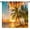 Summer Beach-13, variant on Tropical Beach Curtains, Ocean Beachy Sunset Palm Tree Sea Seaside Landscape Rod Pocket Blackout Window Treatments for Living Room Bedroom, 84" W X 84" L