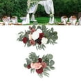 thumbnail image 1 of 2pcs Réaliste Mariage Arc Fleurs Fadeless Décor Exquis avec des Clips Pratiques pour l'Intérieur à l'Extérieur, 1 of 7