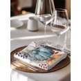 thumbnail image 6 of Blue Pumpkin Fall Cloth Napkins Set of 6 Reusable Dinner Napkins, Thanksgiving Autumn Orange White Eucalyptus Cocktail Napkin Washable Table Napkins for Wedding/Holiday Party/Baby Shower 20"x20", 6 of 7