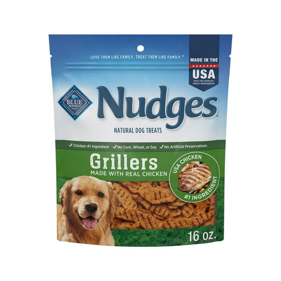 Blue Buffalo Nudges Grillers Natural Dog Treats Made with Real Chicken, 16-oz. Bag