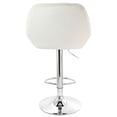 thumbnail image 3 of Elama 2 Piece Adjustable Velvet Bar Stools in White with Chrome Base, 3 of 9