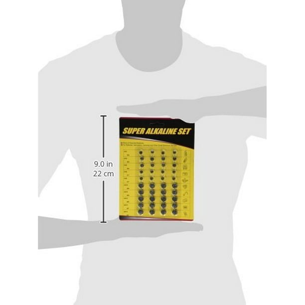 unique imports us digital 40pack high power assorted alkaline button cell battery kit Walmart