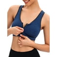 thumbnail image 3 of FOCUSSEXY High Impact Sports Bra for Women,Zip Front Padded Workout Yoga Bra Wireless Supportive Sports Bra, 3 of 8