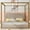 Beige + Upholstered + King, variant on Queen Size Upholstery Canopy Platform Bed with Headboard and Metal Frame, Beige
