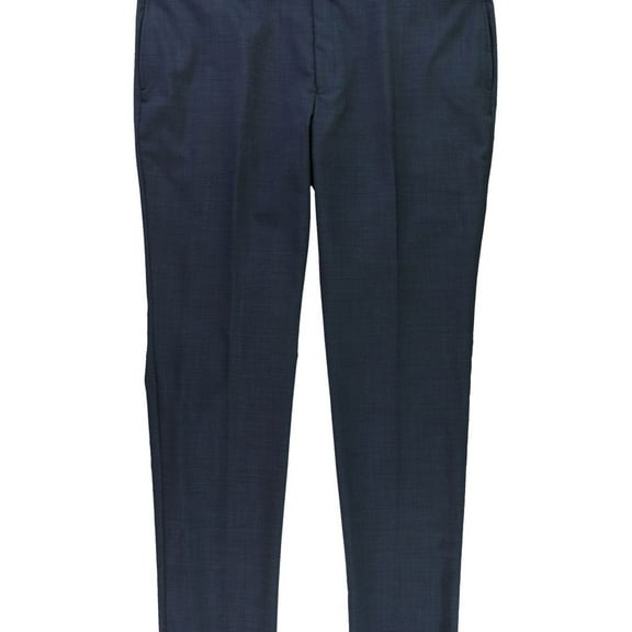Ralph Lauren Mens Ultraflex Dress Pants Slacks, Blue, 45W x UnfinishedL