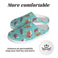 thumbnail image 6 of Xecao Sea Otters Family In Blue Water Print Cotton Slippers Fuzzy Warm Cozy Slippers Non Slip House Slippers For Indoor Outdoor Cotton Slippers House Slippers-37/38, 6 of 7