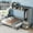 Gray with Closet and Drawers and Shelf, variant on Queen Size Murphy Bed with Closet, Wall Bed with Drawers and Shelves, Folding Cabinet Bed with Desk for Home Office, Studio, White