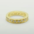thumbnail image 2 of LBG British Made 10k Yellow Gold Cubic Zirconia Womens Eternity Ring - 33 size options - Size 7.25, 2 of 3