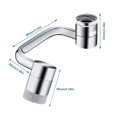 thumbnail image 3 of ​​LYINGF​​ 1080° Rotating Faucet Extender with Solid Brass Construction - High-Angle Swivel Faucet Attachment with Dual-Function Sprayer for Enhanced Sink Flexibility and Water Flow Control, 3 of 9