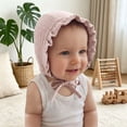 thumbnail image 4 of GERsome Baby Sun Hats Cotton 0-3 Years Toddler Sun Protection Hats with Adjustable Strap for Boys Girls Pink, 4 of 6