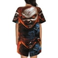 thumbnail image 3 of Saiise Chucky Bd Pajamas Sets for Women Soft Short-Sleeved Pjs with Lounge Shorts Two Piece Sleepwear S-4XL, 3 of 7