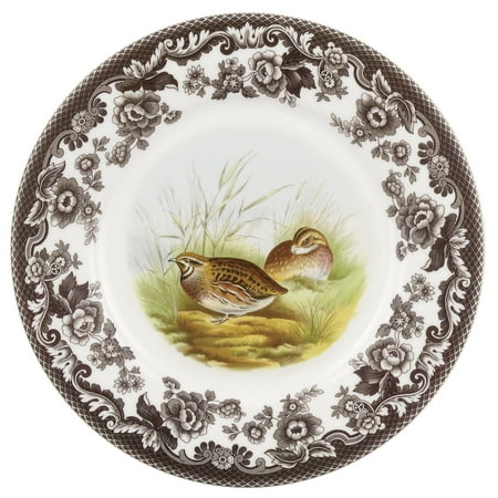 Spode Woodland Luncheon Plate, 9 Inch Perfect for Thanksgiving and Other Special Occasions, Made in England from Fine Earthenware, Quail