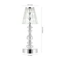 thumbnail image 4 of JONATHAN Y Lillian 12.75" Bohemian Classic Acrylic Rechargeable Integrated Portable LED Table Lamp, Clear/Chrome, JYL7106A, 4 of 6