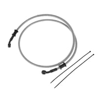 120cm Motorcycle Brake Clutch Oil Hose Line Cable Ties Motorcycle Hydraulic Brake Line for Motorcycles Dirt bikes ATV Silver Tone