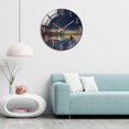 thumbnail image 3 of Reloj de pared silencioso de con paisaje de templado, , sala de estar, habitación de niños, decoración de oficina, pantalla de - Reflexión Reflexión del paisaje marino Sunnimix Reloj de pared, 3 of 7