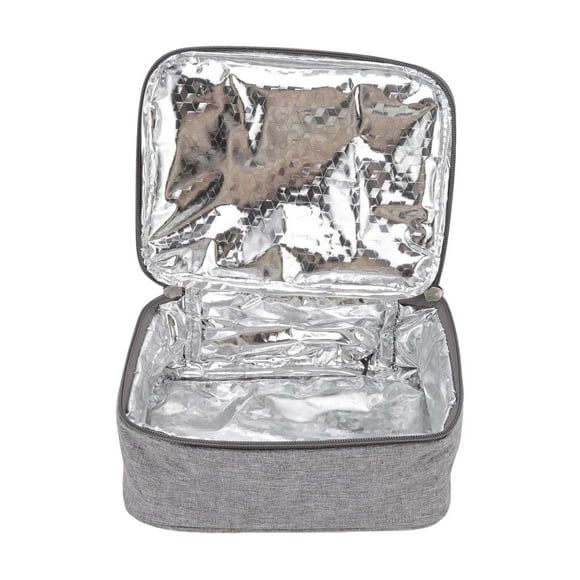 Bolsa para lonchera con calefacción por USB, reutilizable, práctica, para calentar alimentos, bento Gris