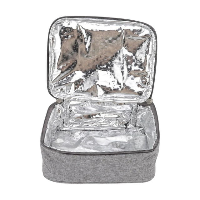 Bolsa para lonchera con calefacción por USB, reutilizable, práctica, para calentar alimentos, bento Gris