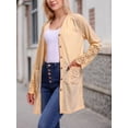 thumbnail image 3 of Weardear Women's Open Front Lightweight Cardigan Long Sleeve Button Down Loose Outwear, 3 of 6