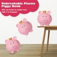 thumbnail image 4 of MKLZ Large Piggy Bank for Kids, Girls Unbreakable Plastic Coin Bank, Cute Pink Saving Money Bank, 4 of 7