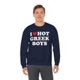 thumbnail image 6 of Greek Greece Wife Girlfriend Husband Sweatshirt Gifts Crew Neck Shirt Long, 6 of 7