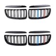 thumbnail image 3 of For BMW E90 E91 M Grill Car Front Grille Kidney Double Slat Gloss Black 3 Series 323I 328I 335I 330I 325I 2005-2008 ABS Grilles, 3 of 5