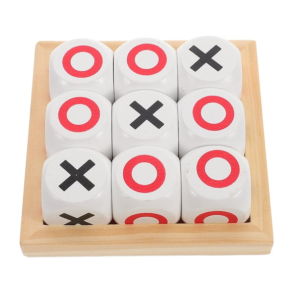 1 Set Ox Office Desk Toy Kids Ox Chess Set Wood Block Game Set Kids Plaything Children Supply Ox Table Game Children Ox Board Game Toy